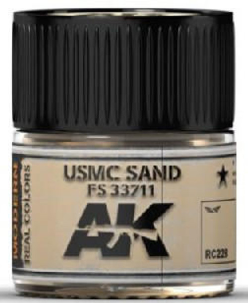 AK-RC228 AK Interactive Real Colors USMC Sand FS33711 Acrylic Lacquer Paint 10ml Bottle  MMD Squadron