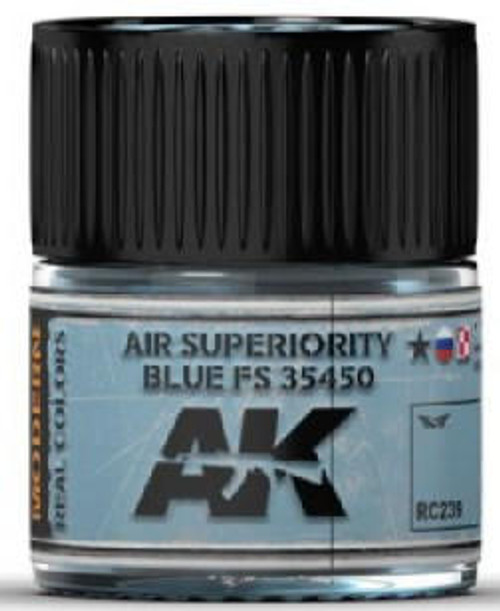 AK-RC239 AK Interactive Real Colors Air Superiority Blue FS35450 Acrylic Lacquer Paint 10ml Bottle  MMD Squadron