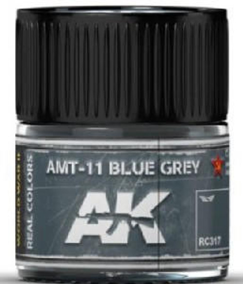 AK-RC317 AK Interactive Real Colors AMT11 Blue Grey Acrylic Lacquer Paint 10ml Bottle  MMD Squadron