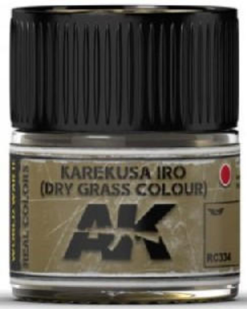 AK-RC334 AK Interactive Real Colors Karekusa Iro (Dry Grass Color) Acrylic Lacquer Paint 10ml Bottle  MMD Squadron