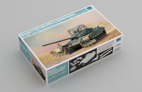TRP9609 1/35 Trumpeter Russian T-72B1 with KTM-6 & Grating Armour  MMD Squadron