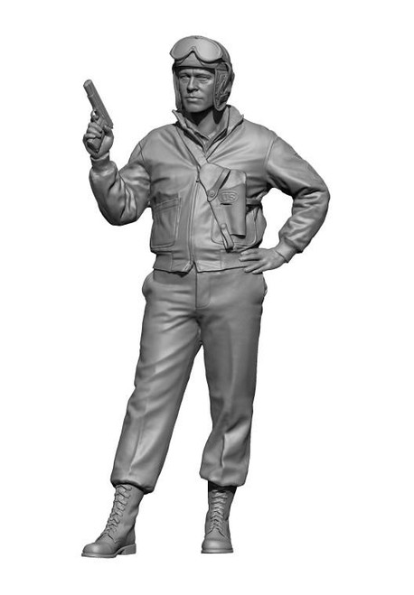 H3M48026 1/48 H3 Models WW2 U.S Tank Commander V3 - 3D Printed Figure  MMD Squadron