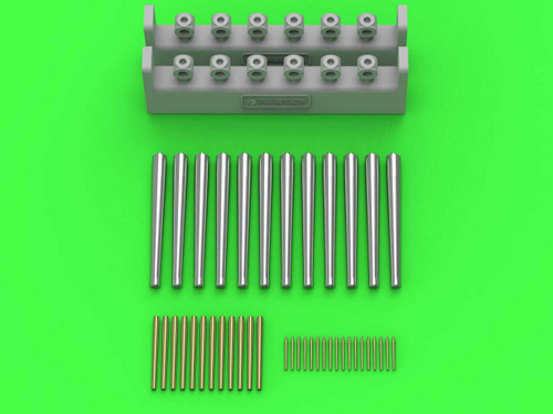 MAS-SM-350-116 1/350 Master Model SMS Viribus Unitis armament - 305mm (12pcs), 150mm (12pcs) barrels, 70mm (18pcs) barrels (for Trumpeter kit)  MMD Squadron