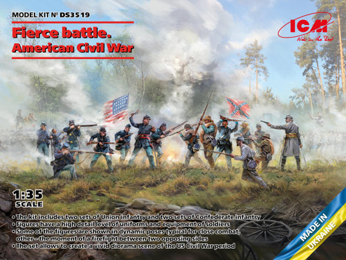 ICMDS3519 1/35 ICM Fierce Battle American Civil War Diorama Figure Set -
