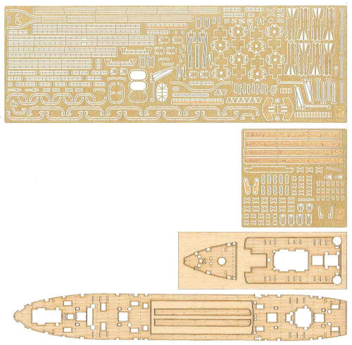 PITPE242 1/700 Pitroad PE for IJN Food supply ship IRAKO (PE Parts With Wood Deck)  MMD Squadron
