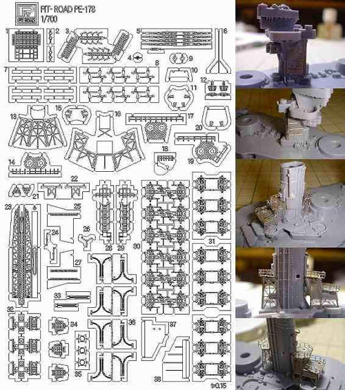 PITPE178 1/700 Pitroad PE for IJN Battle Ship FUSO 1944  MMD Squadron