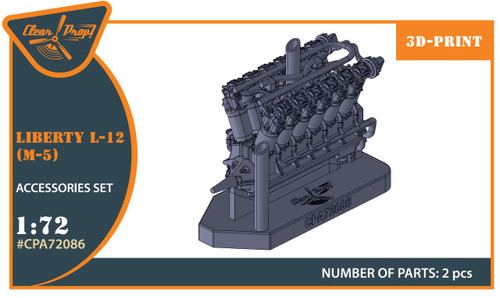 CPA72086 1/72 Clear Prop Liberty L-12 engine set 3D print  MMD Squadron