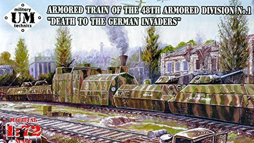 UMMT-672 1/72 Uni Model Armored train of the 48th Armored Division No1 - Death to the German invaders  MMD Squadron