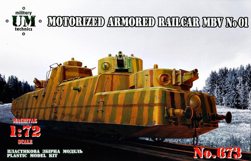 UMMT-673 1/72 Uni Model Motorized armored railcar MBV No01  MMD Squadron