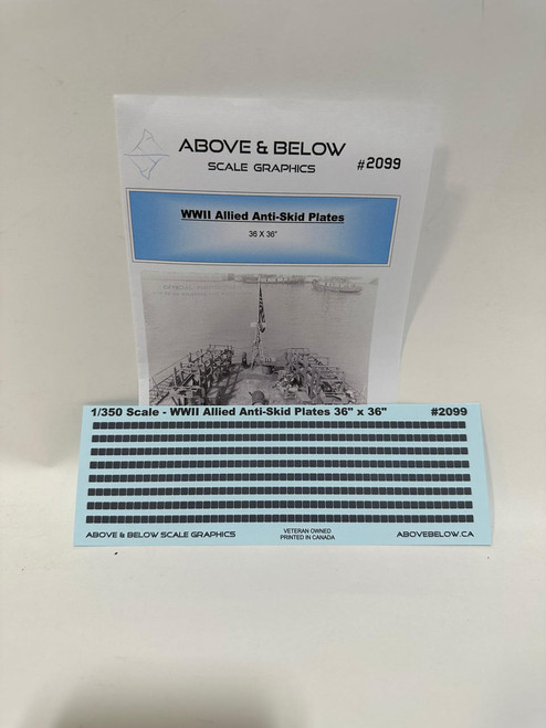 ABG2099-350 1/350 Above & Below Decals WWII Anti-Skid Plates 36x36  MMD Squadron