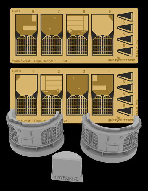 GSB18522 1/72 Green Strawberry Razor crest - Flaps (AMT)  MMD Squadron