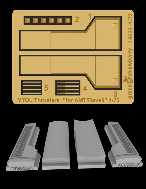 GSB18622 1/72 Green Strawberry Razor crest - VTOL Thrusters  MMD Squadron