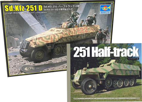 1/16 Trumpeter German Sd.Kfz 251 D Halftrack COMBO - Includes Book