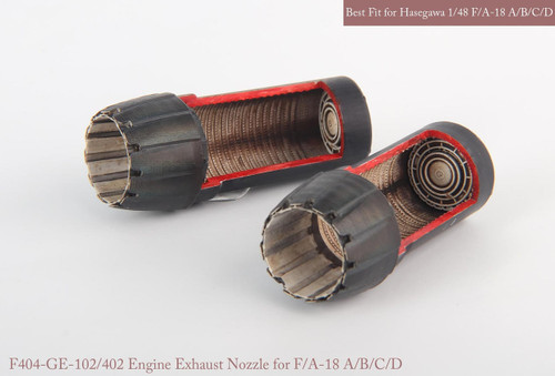 KAM-MA48041 1/48 KA Models F/A-18 A/B/C/D GE EXHAUST NOZZLE & AFTER BURNER SET(OPENED) for Hasegawa  MMD Squadron