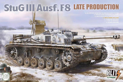TAK8014 1/35 Takom StuG III Ausf. F8 Late Production Plastic Model Kit  MMD Squadron