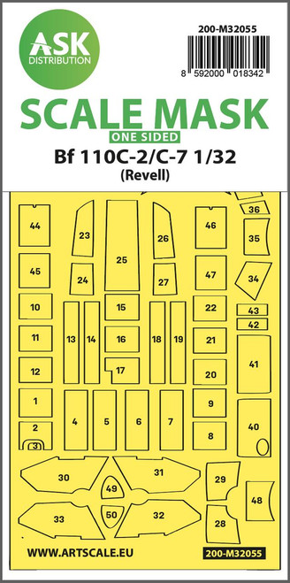 ASKM32055 1/32 Art Scale Messerschmitt Bf 110C-2/C-7  one-sided express masks for Revell  MMD Squadron
