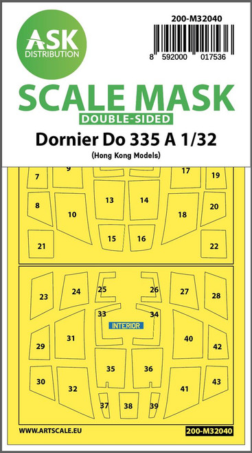 ASKM32040 1/32 Art Scale Dornier Do 335A double-sided mask for HK Models  MMD Squadron