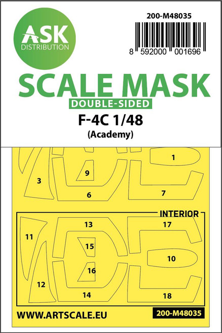 ASKM48035 1/48 Art Scale F-4C double-sided painting mask for Academy  MMD Squadron