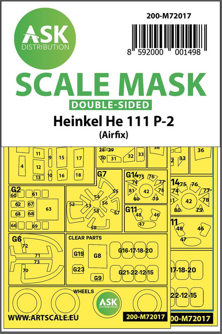 ASKM72017 1/72 Art Scale Heinkel He 111P-2 double-sided for Airfix  MMD Squadron