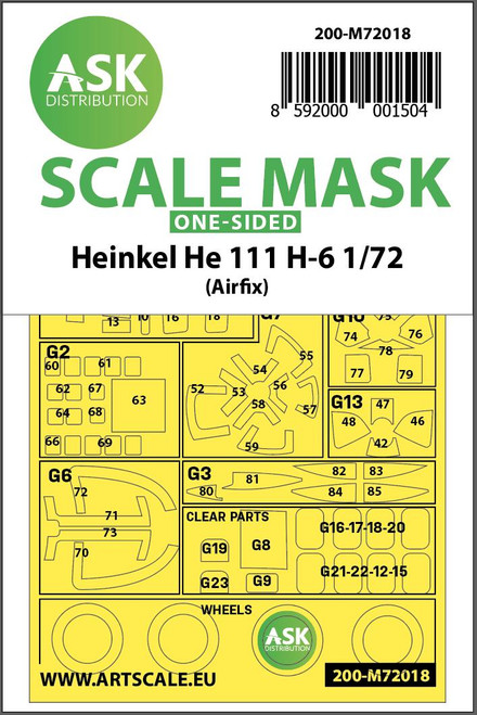 ASKM72018 1/72 Art Scale Heinkel He 111 H-6 one-sided for Airfix  MMD Squadron