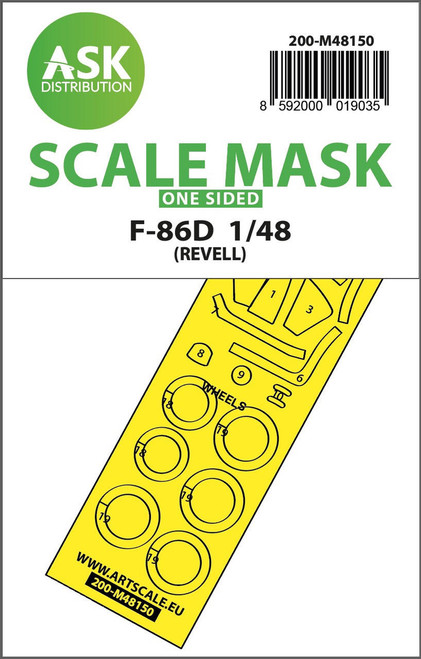 ASKM48150 1/48 Art Scale F-86D one-sided express fit mask for Revell  MMD Squadron