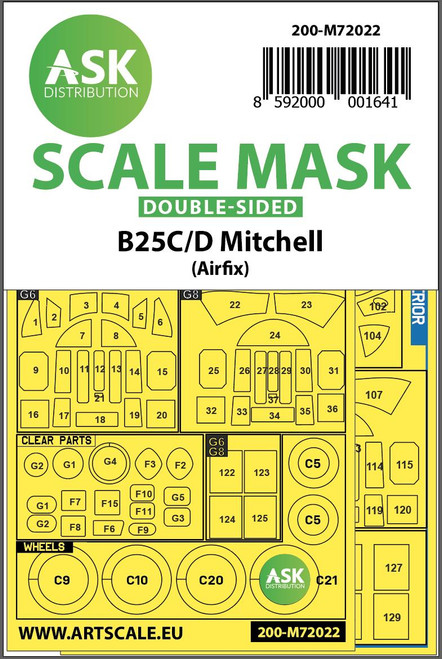 ASKM72022 1/72 Art Scale B-25C/D Mitchell double-sided for Airfix  MMD Squadron
