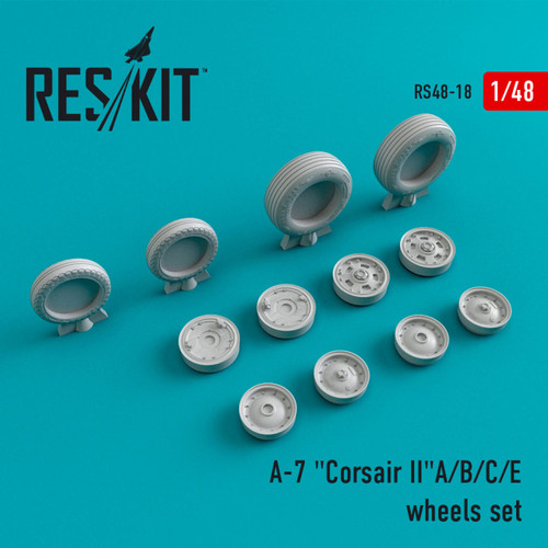 RES-RS48-0018 1/48 Reskit LTV A-7 Corsair II A/B/C/E wheels set  MMD Squadron