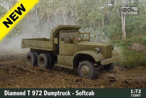 IBG72087 1/72 IBG Models Diamond T972 Dumptruck Softcab Model Kit  MMD Squadron