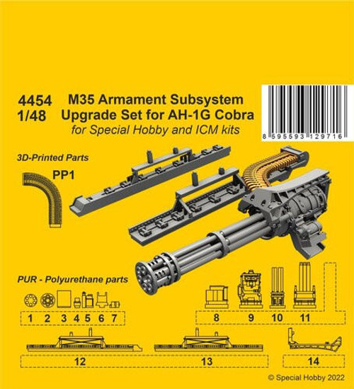 CMK-129-4454 1/48 CMK M35 Armament Subsystem Upgrade Set for AH-1G Cobra  129-4454 MMD Squadron