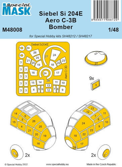 CMK-100-M48008 1/48 CMK Siebel Si 204E/Aero C-3B Bomber MASK  100-M48008 MMD Squadron