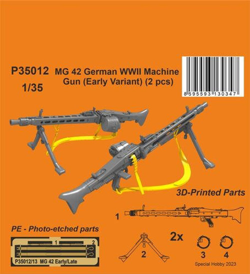 CMK-129-P35012 1/35 CMK MG 42 German WWII Machine Gun (Early Variant)  129-P35012 MMD Squadron