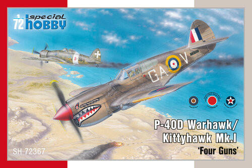 CMK-100-SH72367 1/72 Special Hobby P40D Warhawk/Kittyhawk Mk.I Four Guns  100-SH72367 MMD Squadron