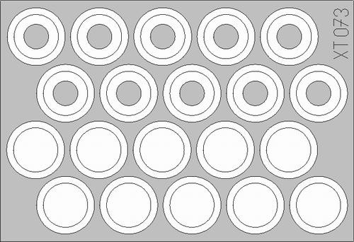 EDUXT073 1/35 Eduard Mask M-113 wheel mask for Academy XT073 MMD Squadron