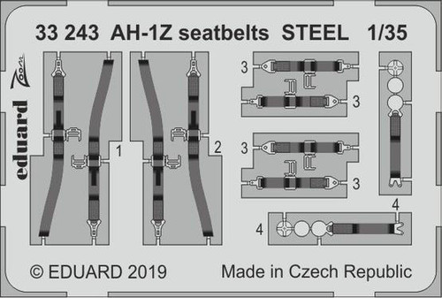EDU33243 1/35 Eduard AH-1Z seatbelts Steel for Academy 33243 MMD Squadron