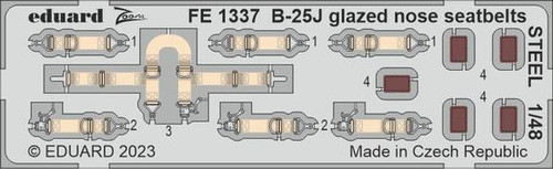 EDUFE1337 1/48 Eduard B-25J glazed nose seatbelts Steel for HKM FE1337 MMD Squadron