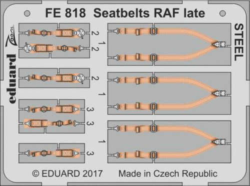 EDUFE818 1/48 Eduard Seatbelts RAF late Steel FE818 MMD Squadron