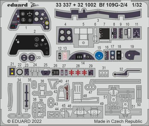 EDU33337 1/32 Eduard Bf 109G-2/4 for Revell 33337 MMD Squadron