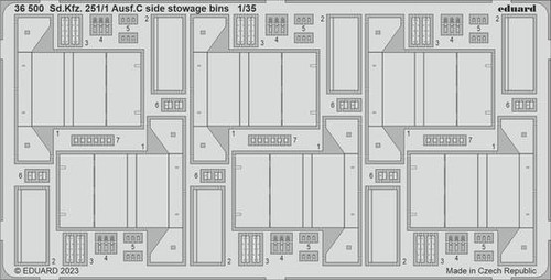 EDU36500 1/35 Eduard Sd.Kfz. 251/1 Ausf.C side stowage bins for Academy 36500 MMD Squadron
