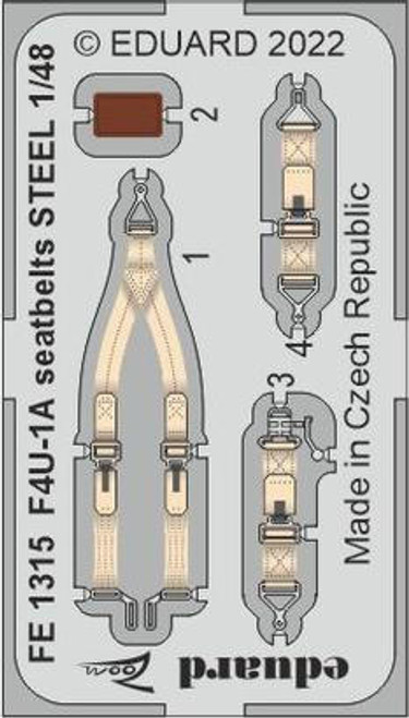 EDUFE1315 1/48 Eduard F4U-1A seatbelts Steel for Hobby Boss FE1315 MMD Squadron