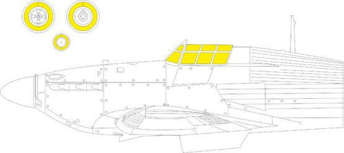 EDUJX305 1/32 Eduard Mask Hurricane Mk.IIb for Revell JX305 MMD Squadron