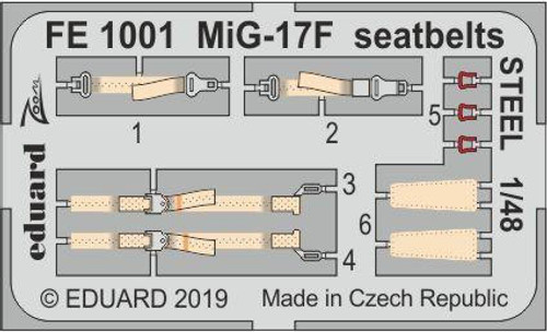 EDUFE1001 1/48 Eduard MiG-17F seatbelts Steel for Hobby Boss FE1001 MMD Squadron