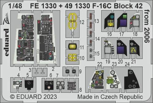 EDU491330 1/48 Eduard F-16C Block 42 from 2006 for Kinetic 491330 MMD Squadron