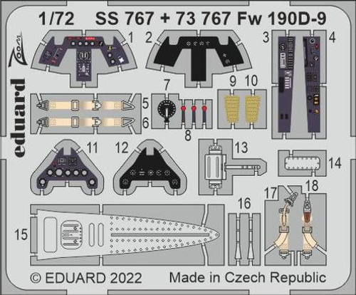 EDU73767 1/72 Eduard Fw 190D-9 for IBG 73767 MMD Squadron