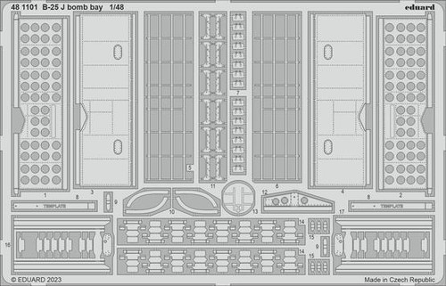 EDU481101 1/48 Eduard B-25J bomb bay for HKM 481101 MMD Squadron