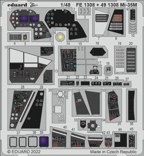 EDU491308 1/48 Eduard Mi-35M interior for Zvezda 491308 MMD Squadron