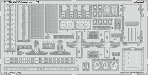 EDU72728 1/72 Eduard C-130J exterior for Zvezda 72728 MMD Squadron