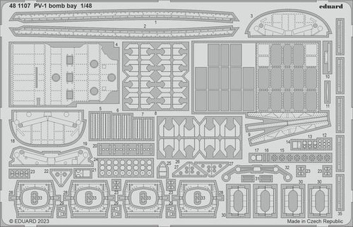 EDU481107 1/48 Eduard PV-1 bomb bay for Academy 481107 MMD Squadron