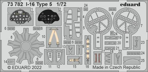 EDU73782 1/72 Eduard I-16 Type 5 for Clear Prop 73782 MMD Squadron