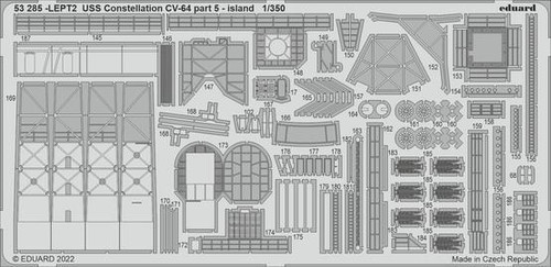 EDU53285 1/350 Eduard USS Constellation CV-64 Part 5 - island for Trumpeter 53285 MMD Squadron