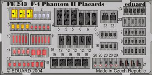 EDUFE243 1/48 Eduard F-4 placards FE243 MMD Squadron